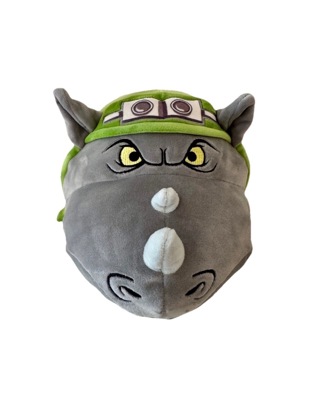 Teenage Mutant Ninja Turtles-Rocksteady Head Plush Club Mocchi 9” NWOT